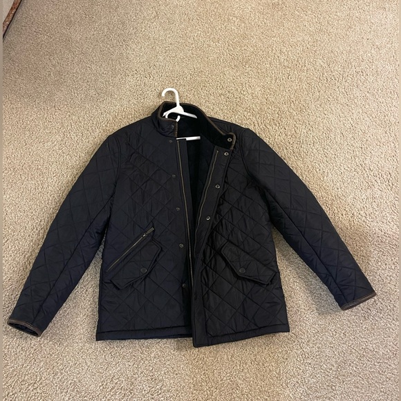 Women’s quilted navy Barbour jacket - Picture 1 of 6